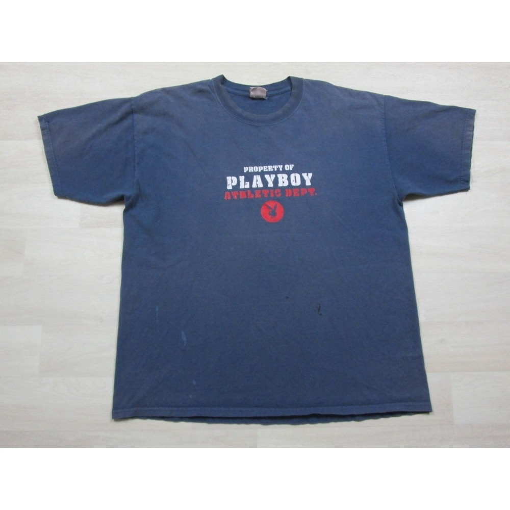 Vintage 90s Y2K Playboy Athletic Dept T-Shirt Mens (XL) California Sunshine USA